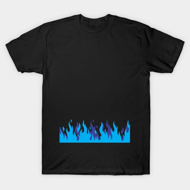 Azure Blue Flame T-Shirt by Faishal Wira